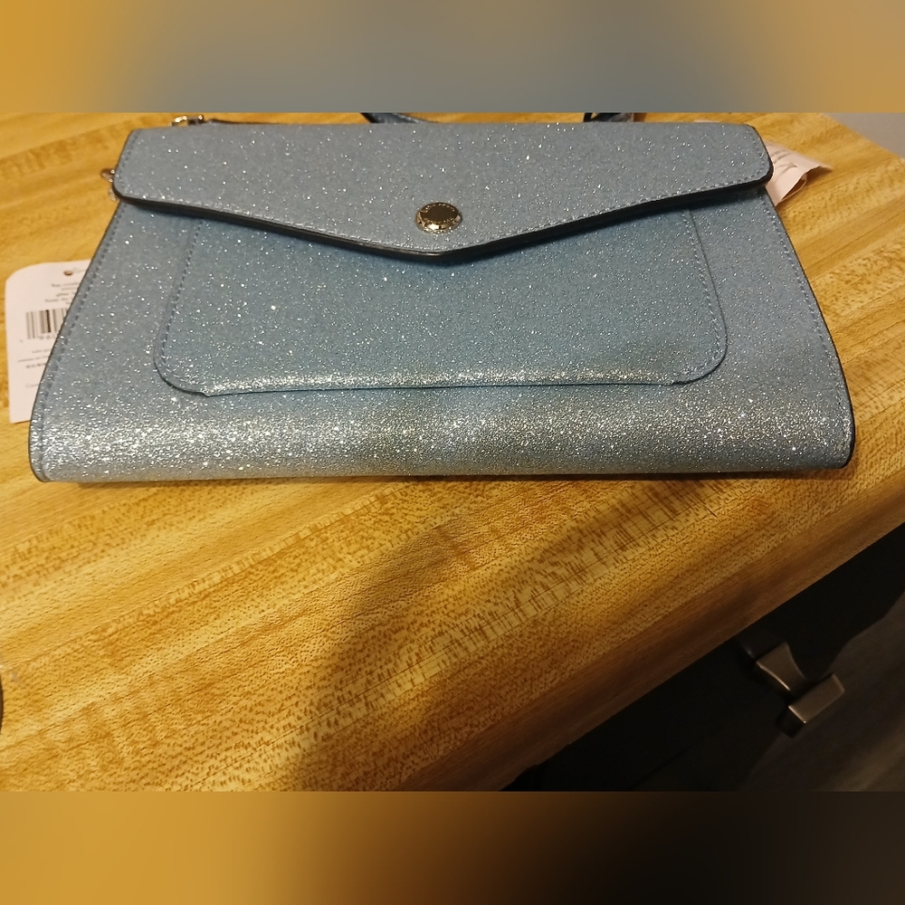 KATE SPADE NEW YORK NWT FROSTY SKY FLAP ENVELOPE CROSSBODY - Picture 10 of 13